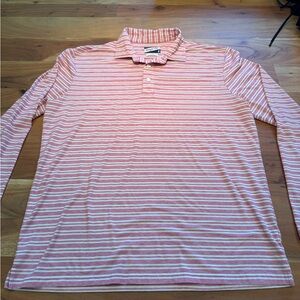 Men’s johnnie-O Brannen Jr. Striped Long Sleeve Polo - Large